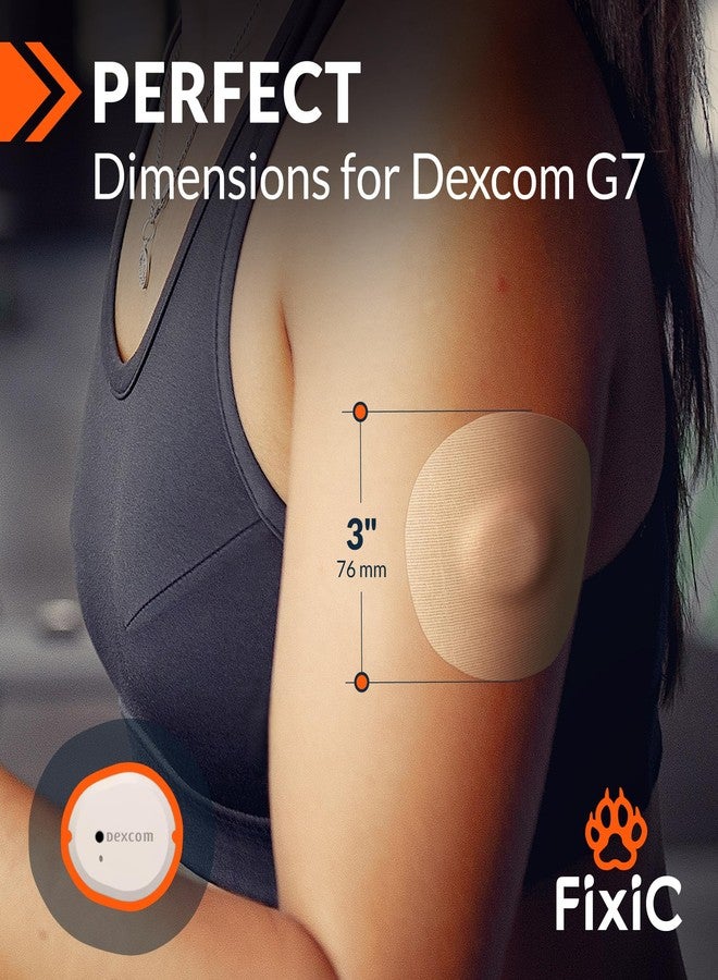 Fixic G7 Over Patches - 25 Pack - Premium Adhesive Patches Compatible with Dexcom G7 & Stelo CGMs - Waterproof Adhesive - Pre-Cut Back Paper - Long Fixation for Your Sensor! (Upgraded, Tan) - Image 5